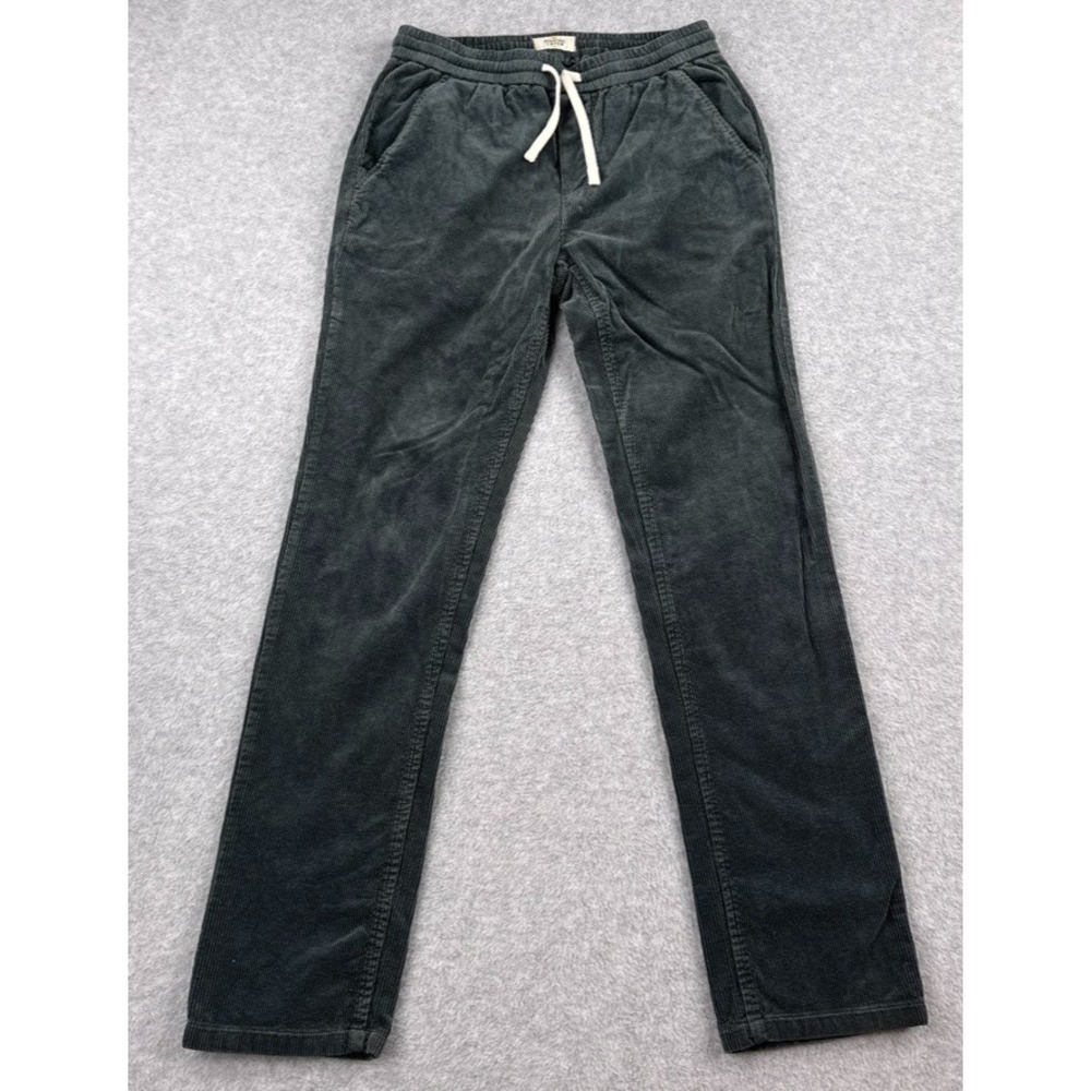 Marine Layer Pants Mens Small Green Saturday Corduroy Stretch Drawstring